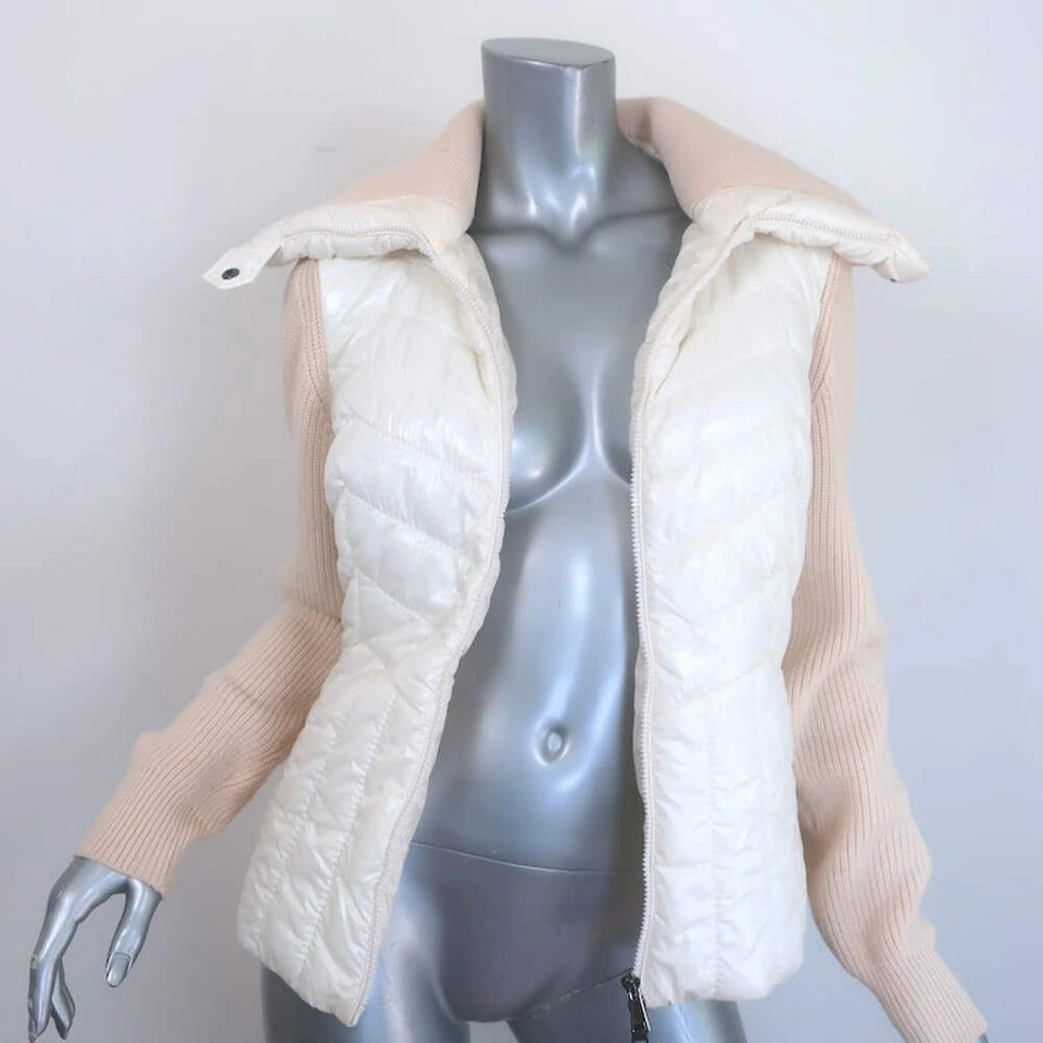 Moncler Maglione Tricot Cárdigan Marfil Talla Grande Plumón Chaqueta Puffer Foto 3 de 4