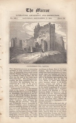 COCKERMOUTH CASTLE. FEATURED IN THE MIRROR OF LITERATURE, AMUSEMENT, AND INSTRUC