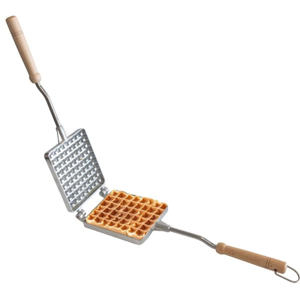 Waffle Maker for Stovetop or Campfire Cooking Equipment - Aluminum Flip Pan B...