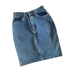 Esprit Sport Vtg 90s Ligh Wash High Rise Pencil Denim Skirt Womens 5/6