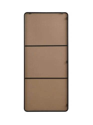 Elegant Decor Contour Metal Rectangle Mirror 32X72 In Black - Picture 11 of 11