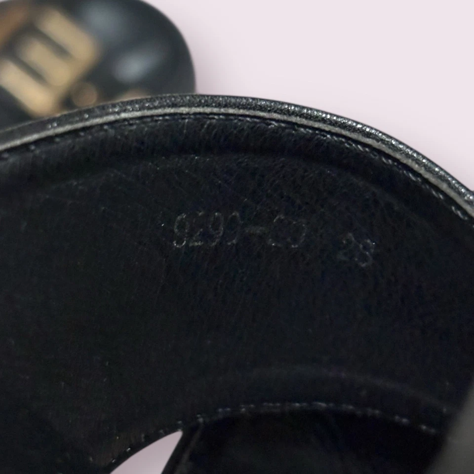 Fendi Kid’s Fendigraphy Slide Sandals Leather - Image 3 of 4