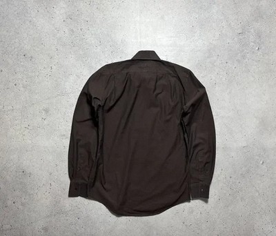 Hermes Button Up Shirt Brown Luxury Vintage | eBay