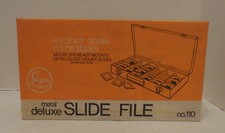 Vintage LOGAN METAL DELUXE SLIDE FILE No. 110 - For 2"x2" - 35MM Slides