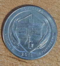 U.S. QUARTER 2015 D- HOMESTEAD NATIONAL MONUMENT (NEBRASKA) 25c CIRCULATED