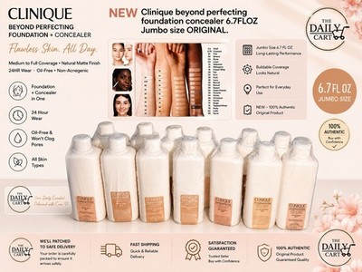 NEW Clinique beyond perfecting foundation concealer 6.7FLOZ Jumbo size ORIGINAL.
