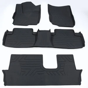 Tapis d'étage de voiture 2014-2021 MITSUBISHI Tout-temps noir Outlander TPE Caoutchouc