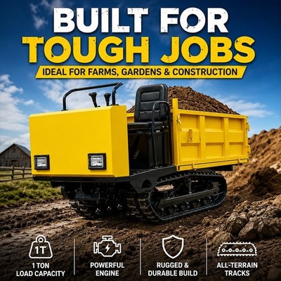 Free Shipping Mini Crawler Dumper Compact Track Carrier Self Loading BucketEPA