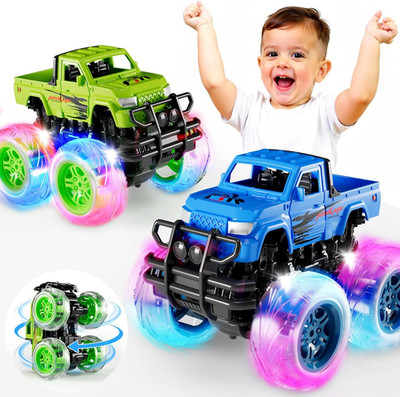 Monster Trucks Toys for Toddlers Boys: Light-Up Wheels for Kids Age 2-4 Years Ol