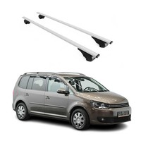 DachträGer GrundträGer FüR VW Touran Mk1 2003-2015 75Kg Stahl Silber 2 Tlg