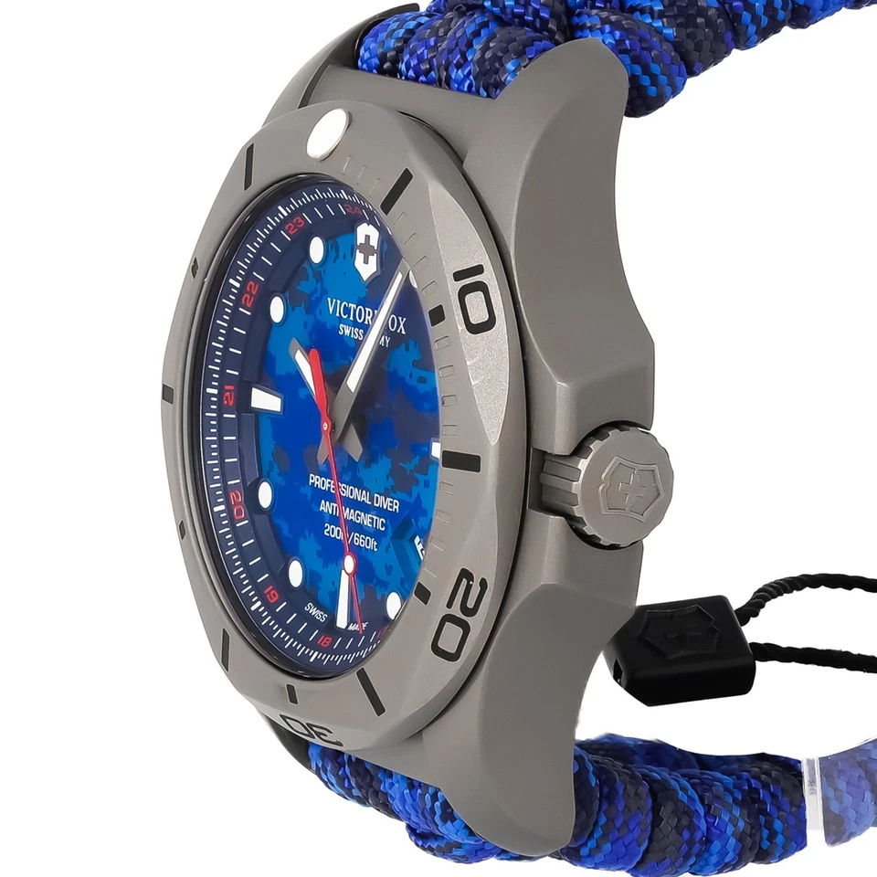 Victorinox I.N.O.X. Reloj de cuarzo Pro Diver para hombre esfera azul titanio 241813 Foto 2 de 4