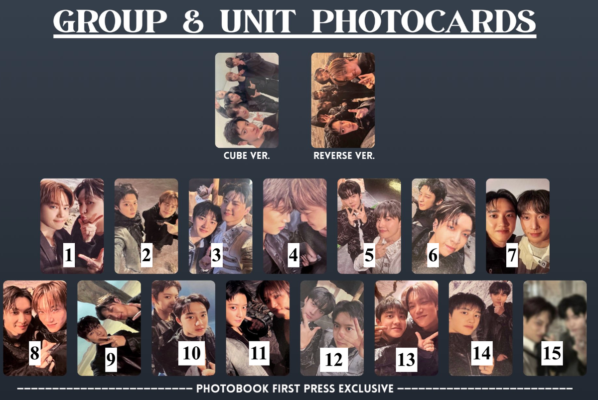 EXO - 엑소 The 8th Album [REVERXE] ALL PHOTOCARD ALBUM OFFICIAL