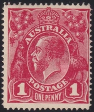 AUST KGV 1d RED SWMk. MVLH. (N234)