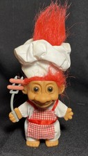 Troll Doll 4 1/2" Russ Bar BQ King with Hotdogs Rare