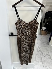 D&G Dolce&Cabana Brown Dress Size 40 Leopard Print Bustier-ish