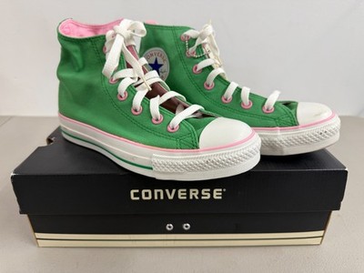 Converse All Star Chuck Taylor Canvas High Tops Green/Pink Womens 7 Mens 5