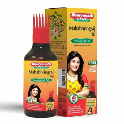 Baidyanath Mahabhringraj Tel - Ayurvedic Hair Oil, No Added Chemicals 200 ml