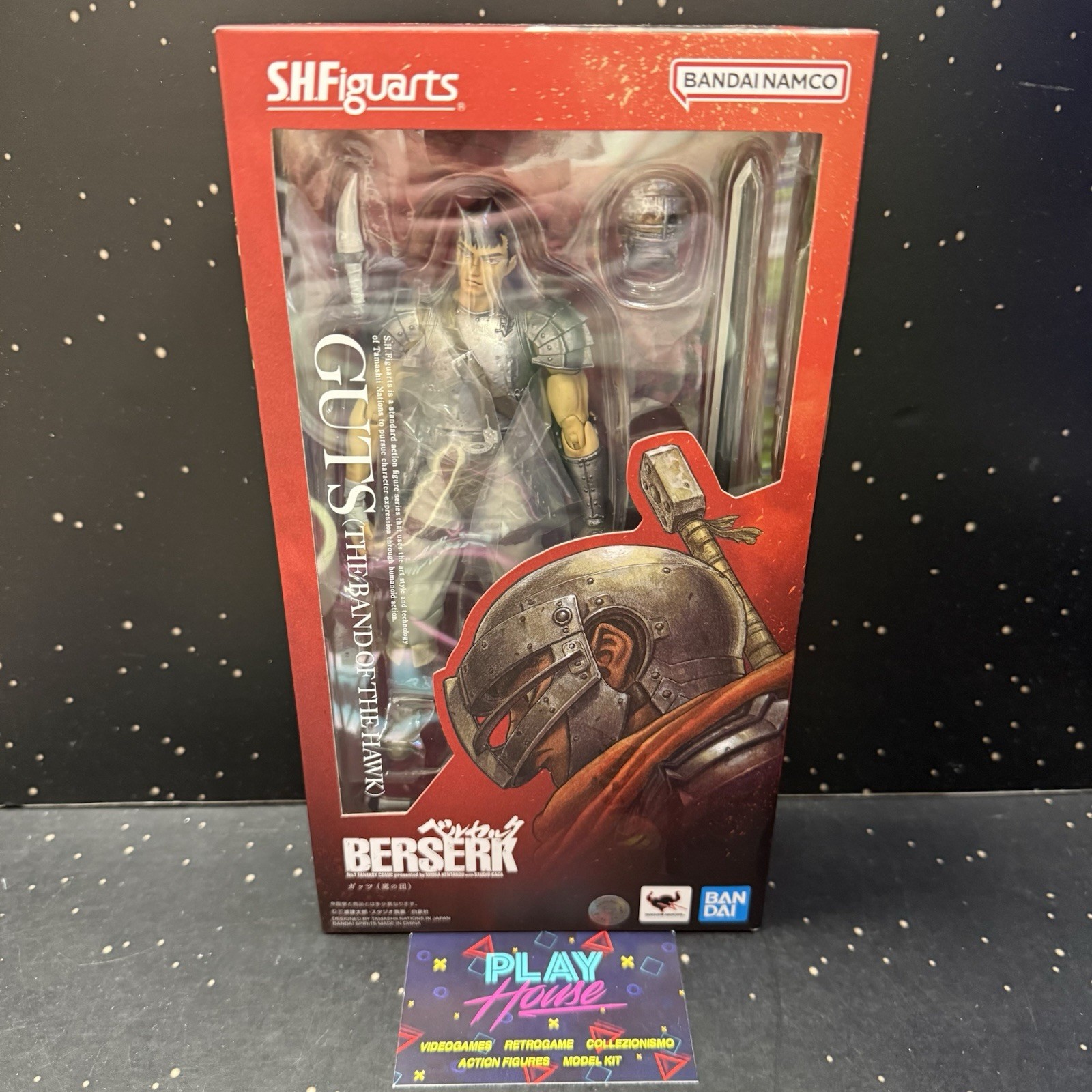 GUTS BAND OF THE HAWK BERSERK SH FIGUARTS ACTION FIGURE NUOVA ORIGINALE 16 CM