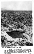 CALIFORNIA RPPC REAL PHOTO POSTCARD: SALT POOL DEVIL'S GOLF COURSE DEATH VALLEY