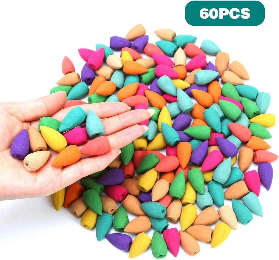 Cono a Cascata Rovesciato, 60 Pezzi Incenso Cono, Cono Di Incenso Naturale, Coni - Immagine 2 di 4