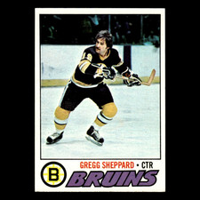 Gregg Sheppard #95 1977 Topps Boston Bruins Hockey Card NHL EX
