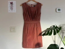 Rachel Comey Marion Dress Silk Sz 2 EUC Retro Vintage Striped Floral Print 