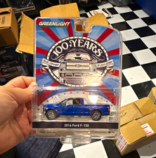 GreenLight 1:64 100 Years 2016 Ford F-150 Pickup Truck Blue Diecast Limited