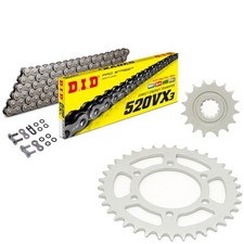 CB250 N Chain and Sprocket Kit DID VX3 X-Ring Honda CB250 N Two Fifty 2001