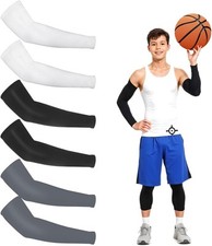 3 Pairs Arm Sleeves for Kids Youth Breathable Sleeves...