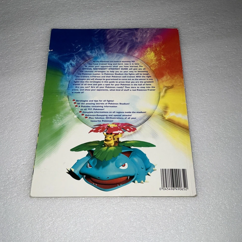 POKEMON STADIUM N64 STRATEGY GUIDE BOOK Official Nintendo 64 Game withfoldout - Image 2 of 4
