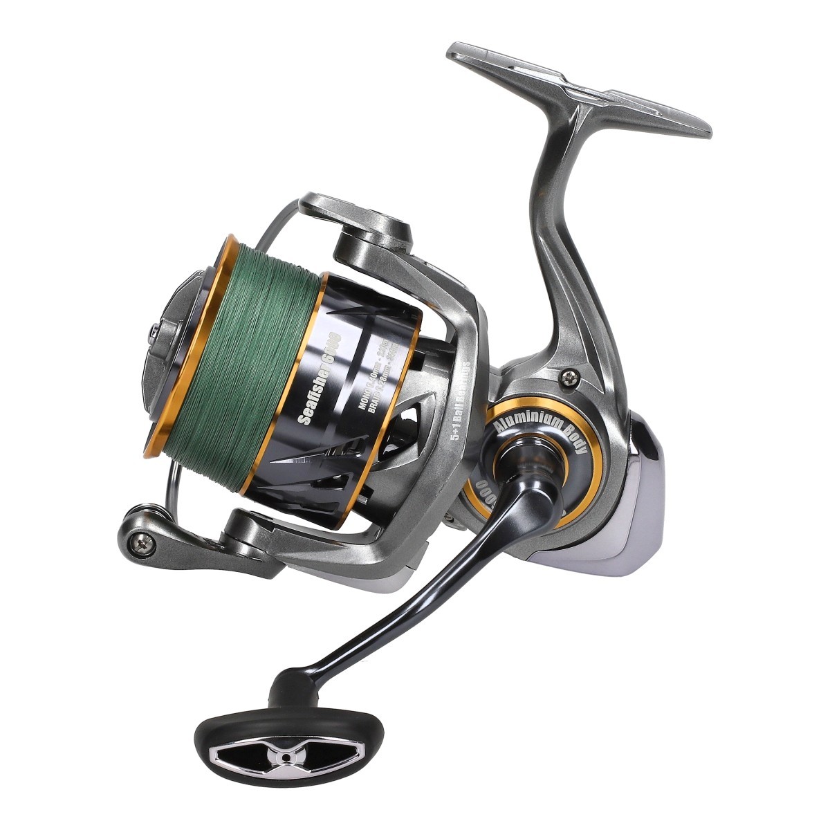 James Cook Seafisher 6000 Braid Salzwasser Spinrolle + 0,28mm Geflochtene Schnur