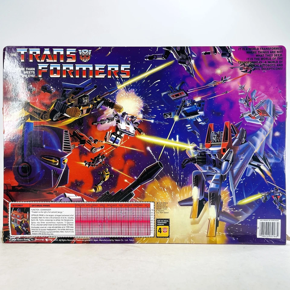 Transformers G1 Black Optimus Prime Transforming Toy Figure K.O.Version NEW BOX - Image 3 of 4