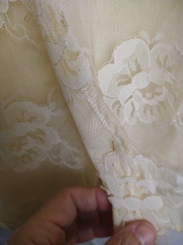 True Antique Edwardian Ivory Embroidered Lace Blouse High Neck Ruffles AS IS S/M - Bild 6 von 16