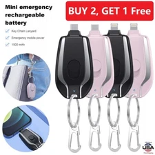 Mini Keychain Power Bank 1500mAh Battery for iPhone Android Phone Portable Gifts