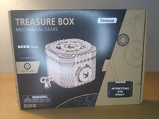 Treasure Box DIY 3D Wood Model Puzzle Mechanical Gear Hobby ROKR Series LK502 