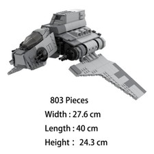 Modubrix Moc Building Blocks Republic Nu-class Attack Shuttle Set Mattoncini Kit Giocattolo