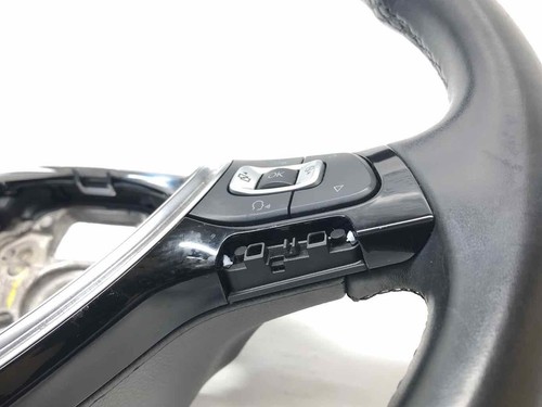 2018 Volkswagen Atlas Steering Wheel 3 Spoke Black Leather *missing button - Picture 2 of 7