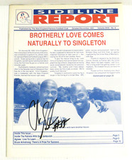 SIDELINE REPORT 1991 NEW ENGLAND PATRIOTS SIGNED CHRIS SINGLETON RAY AGNEW