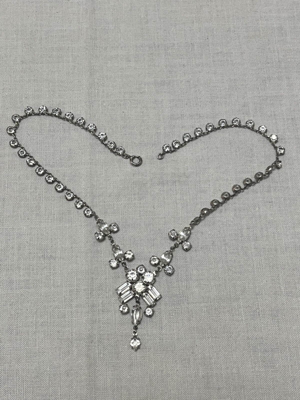 1950's delicate "Cinderella" full paste choker neckla… Gem