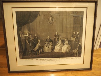 Italian Etching Anitque 1799 Vist of Bishop of Parma Pope Pius VI Pietro Bonato 