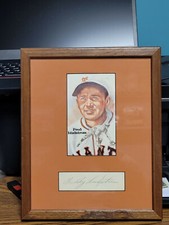 Autographed cut of Freddie Lindstrom HOF with Perez Steele New York Giants