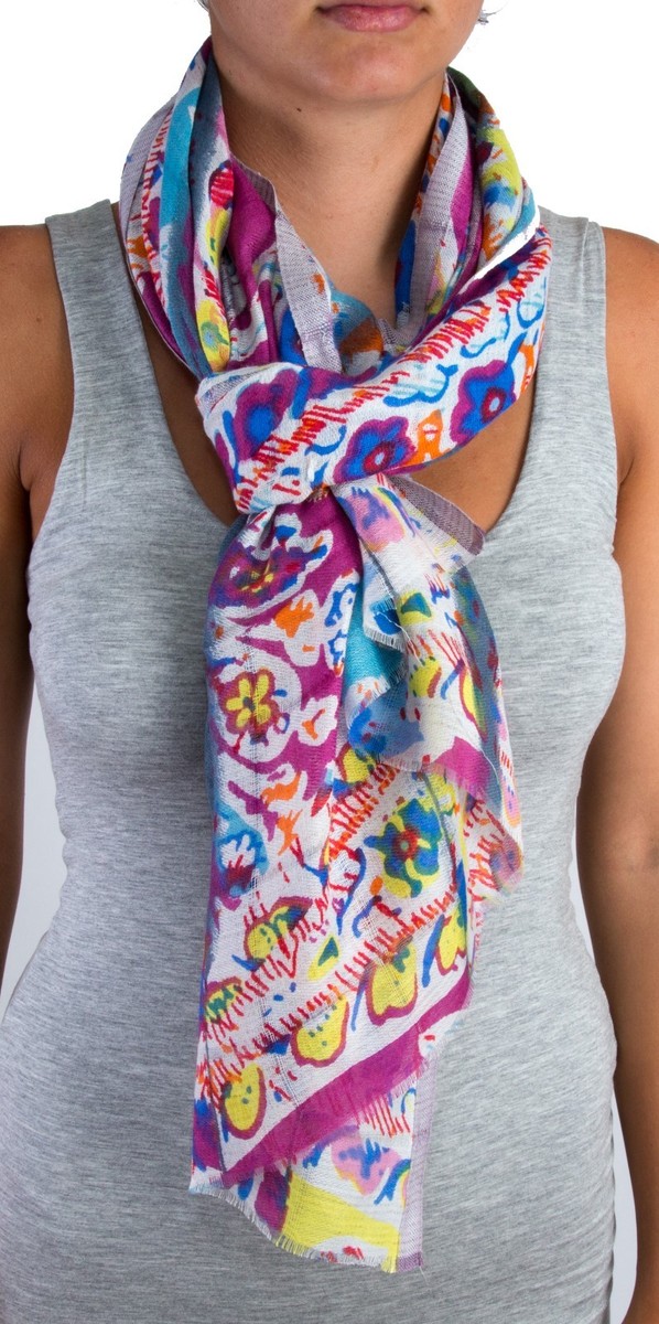 Tolani Garden B-Denim Scarf 15104 27