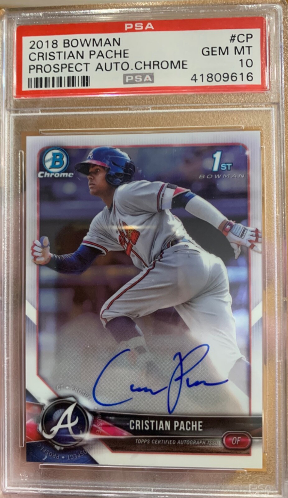 2018 Bowman Chrome Cristian Pache RC Auto PSA 10