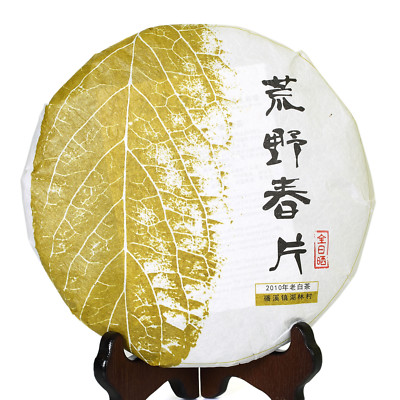 2010 360g Fuding Ancient Wild White Tea Spring Leaf Slice Aged Cake Weißer Tee