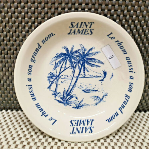 Antike Schälchen Werbung Rum Sankt James Gien Landschaft Antillen Jahr 70 - Bild 1 von 7