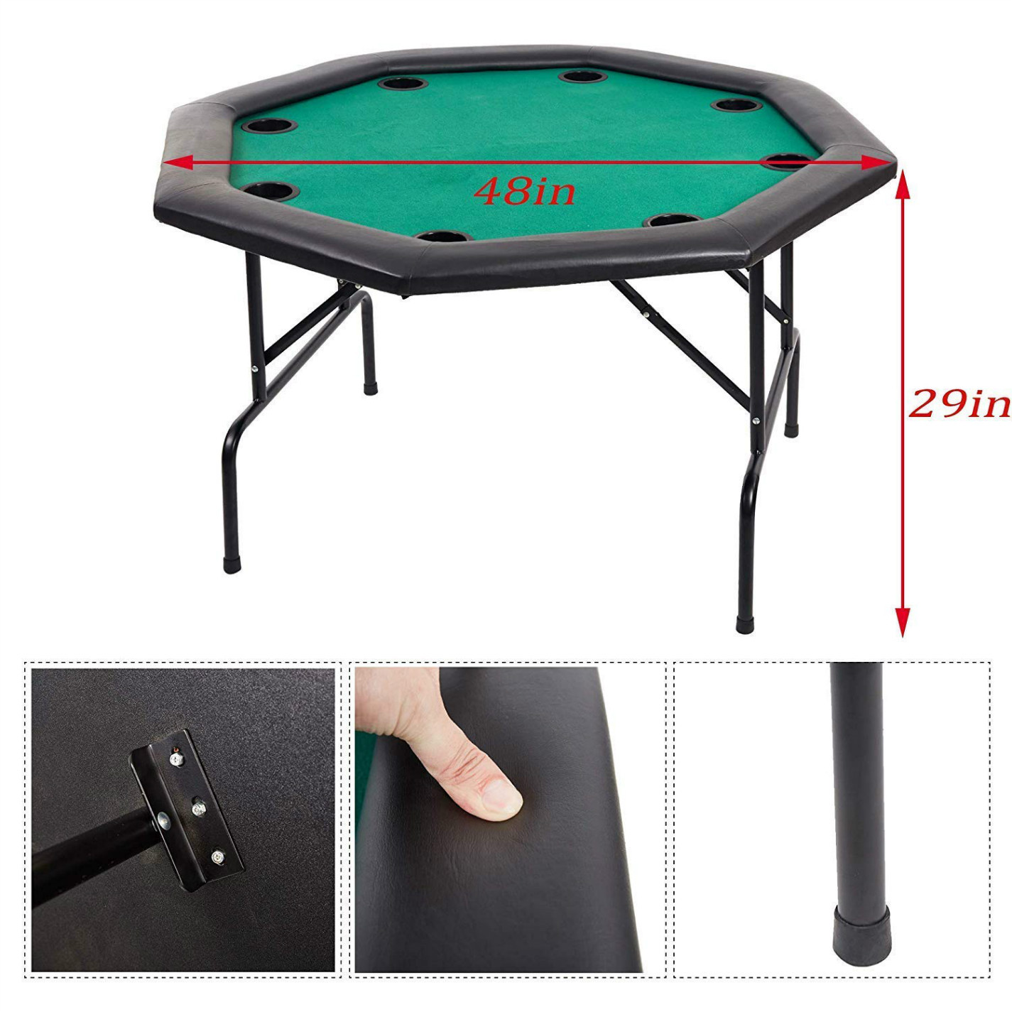 8 Person Octagon Poker Table Dimensions