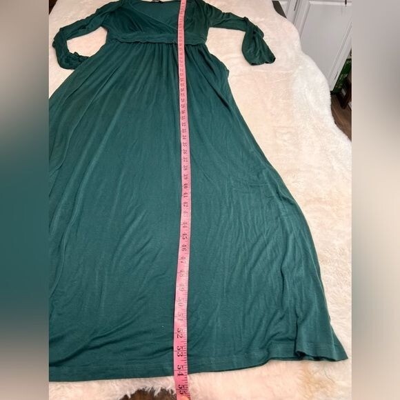 Ouges womens maxi long sleeve wrap v neck dress s… - image 3