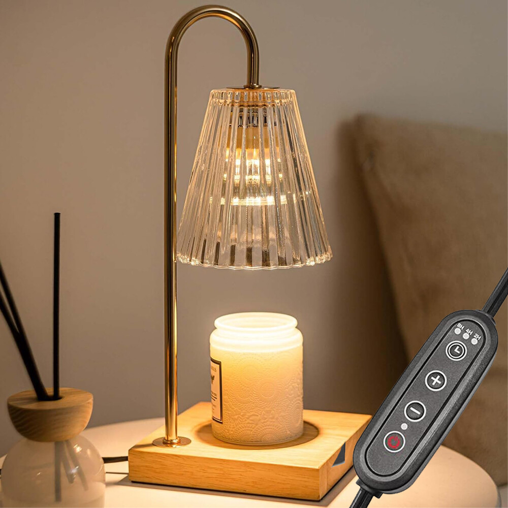 Candle Warmer Lamp with Timer and Dimmer for Wax Melts Includes 2 Bulbs-image