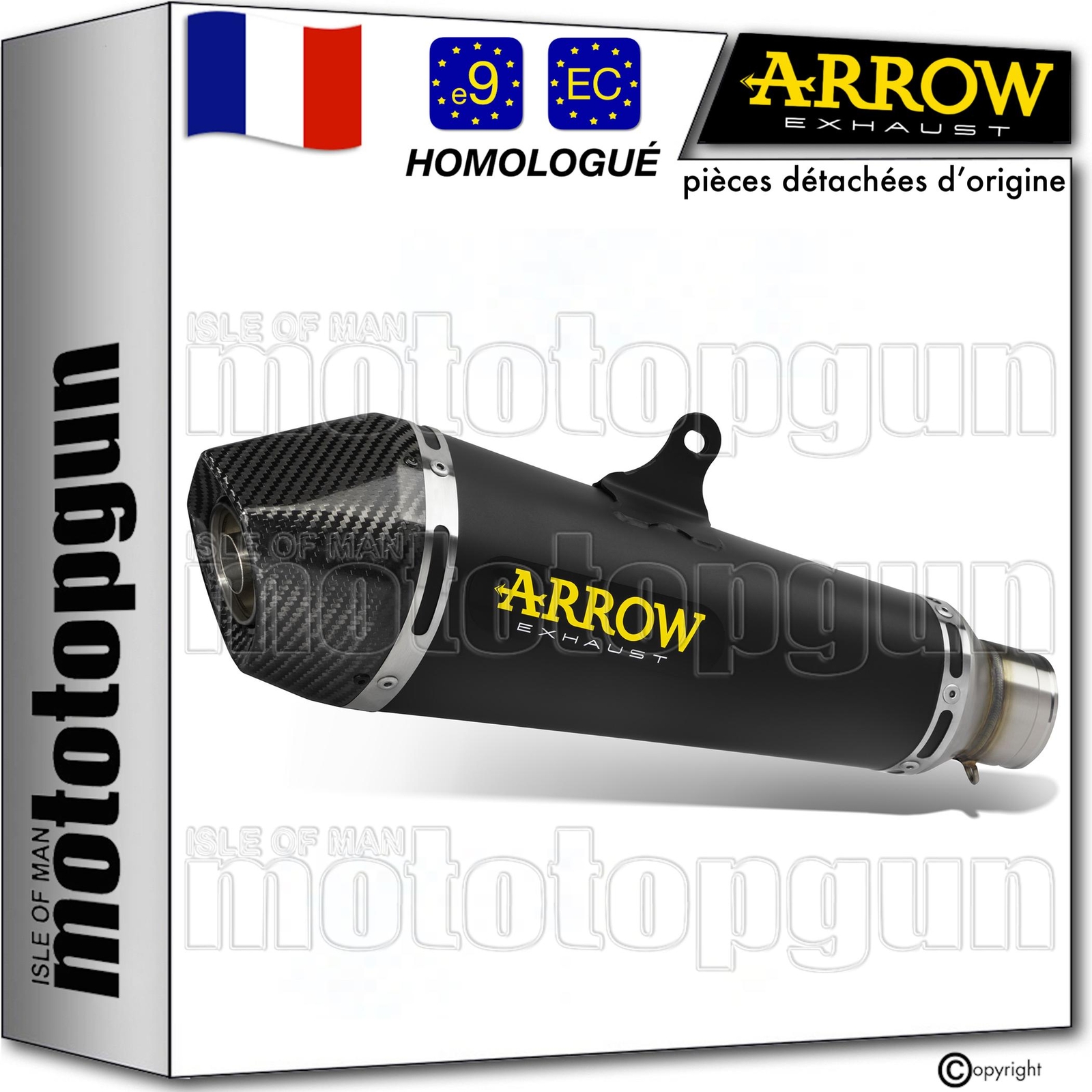 Pot Arrow X-Kone noir pour les virées en Suzuki GSX-S 950
