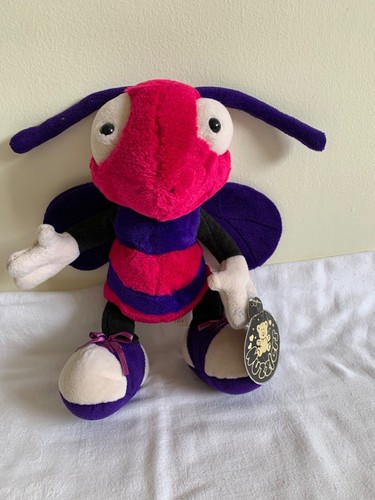 Nuzzlers Bugsee Hornet Wasp Plush Soft Toy 12” Vintage with Tag Purple Pink - Picture 2 of 5